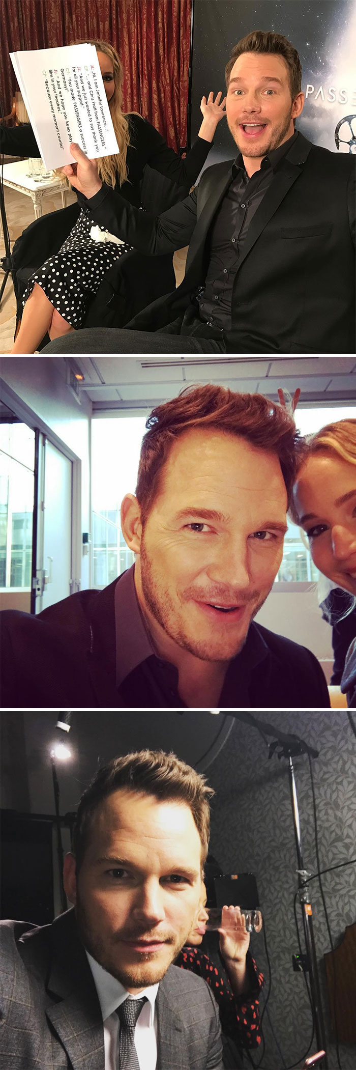 Chris Pratt publicó estas fotos en instagram después de que los fans le pidieran que saliera con Jennifer Lawrence