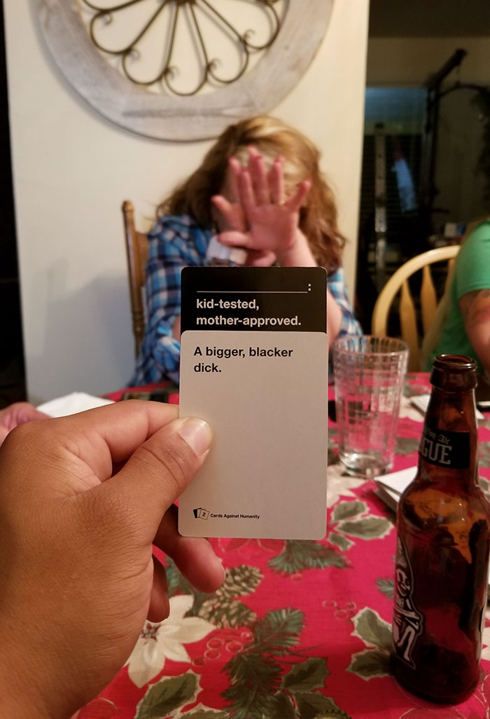 My Girlfriend's Mom Definitely Won This Round Of Cards Against Humanity. Totally Am A Black Guy. I Love Our Families