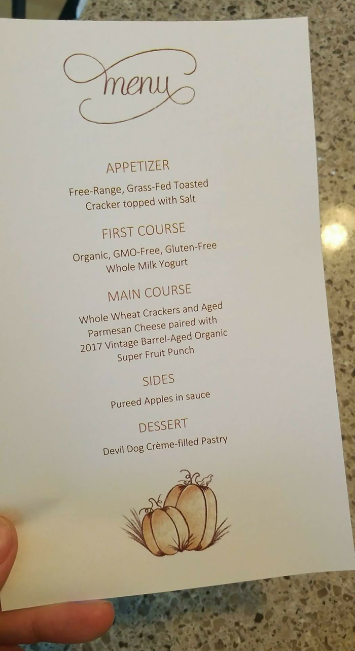 Friend Puts Fine Dining Menus In His Son's Lunch Box