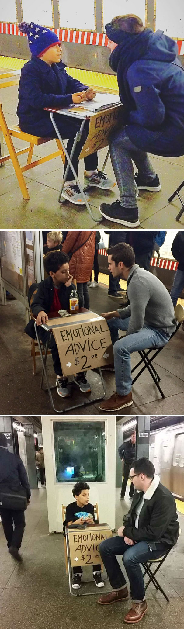 There's An 11-Year-Old In New York Subways That Sells Emotional Advice Instead Of Lemonade