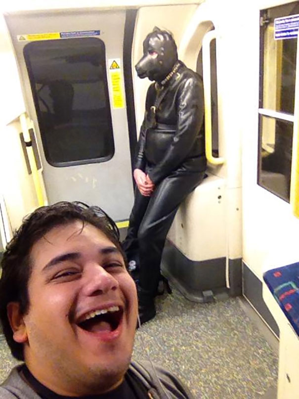 Gimp Suit On The Subway