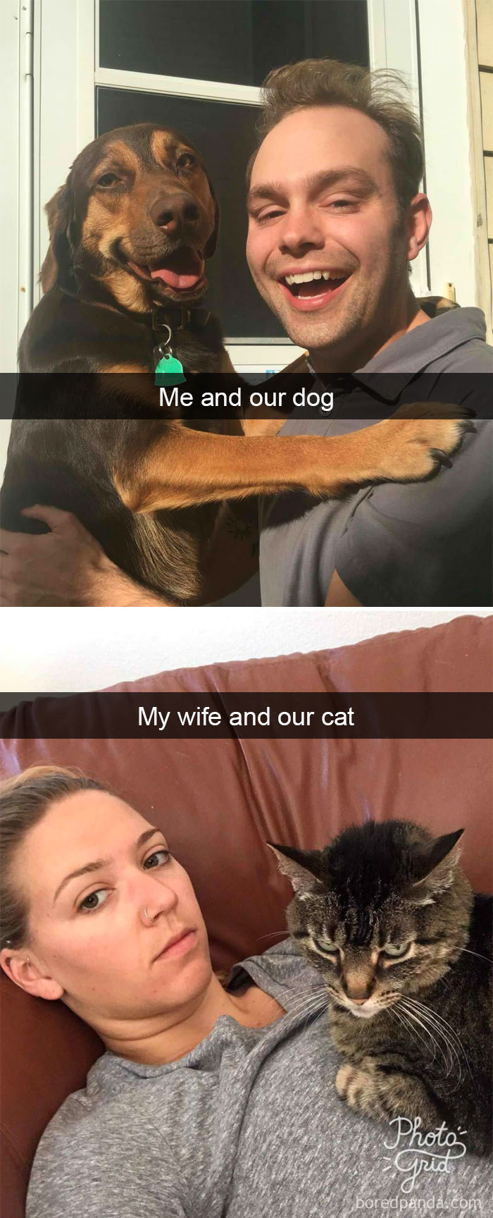 Me And Our Dog And My Wide And Our Cat