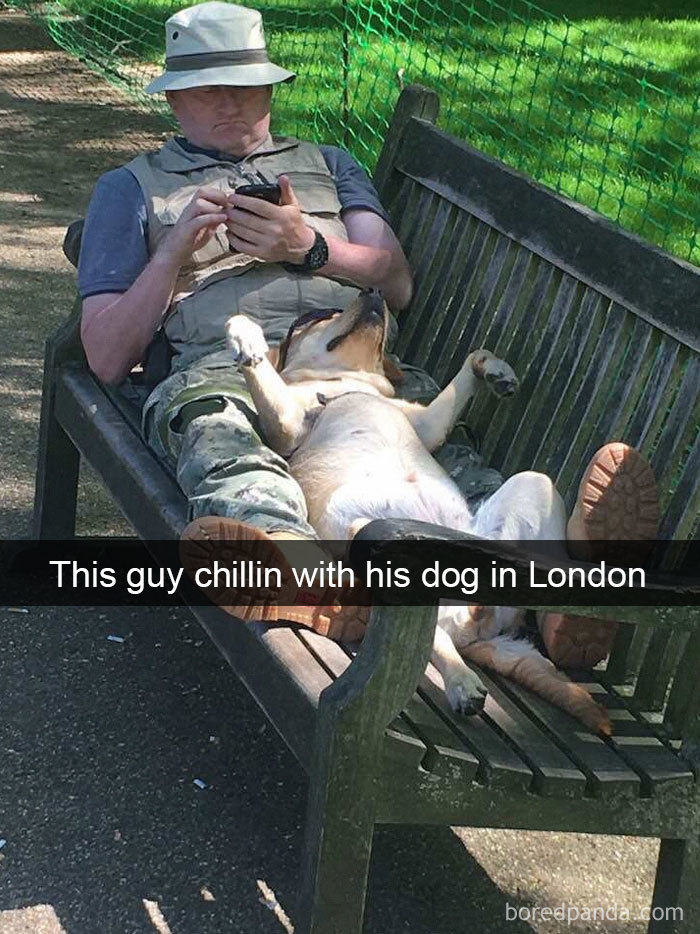 This Guy Chilling With His Dog In London