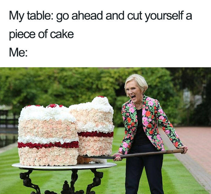 "Thank You, Let Me Cut Your Cake In The Kitchen"