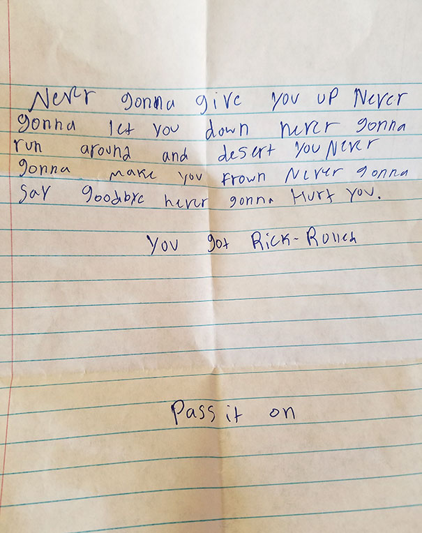 I Confiscated This From A 6th Grader Today. Passing Notes In Class Ain't What It Used To Be
