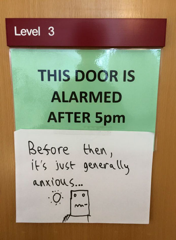 On A Door At University