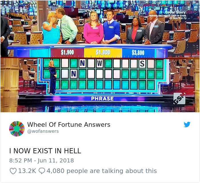 Someone’s Tweeting Their ‘Wheel Of Fortune’ Answers And They’re Hilariously Wrong
