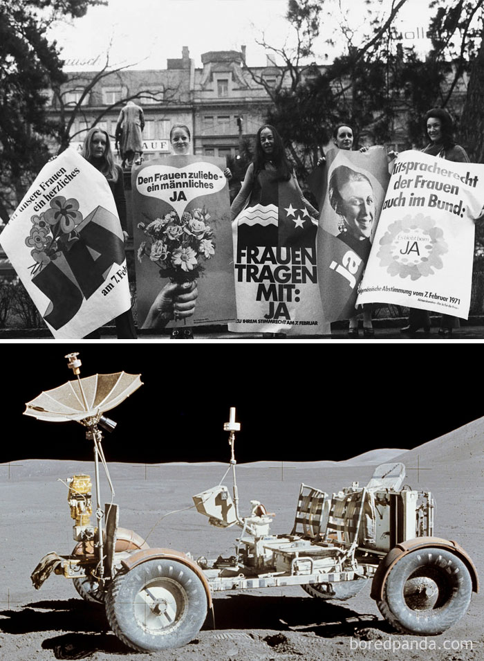 Swiss Women Got The Right To Vote The Same Year The U.S. Drove A Buggy On The Moon (1971)