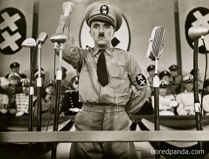 Charlie Chaplin And Adolf Hitler Were Both Born In 1889. Interestingly, Chaplin Portrayed Hitler In The 1940 Satire "The Great Dictator"
