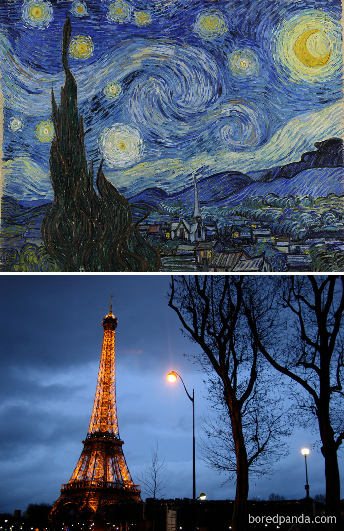 Eiffel Tower Was Inaugurated In 1889 For The World's Fair, Which Was The Same Year Van Gogh's 'Starry Night' Was Painted