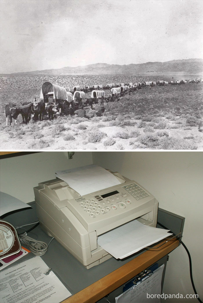 The Fax Machine Was Invented The Same Year The First Wagon Crossed The Oregon Trail (1843)