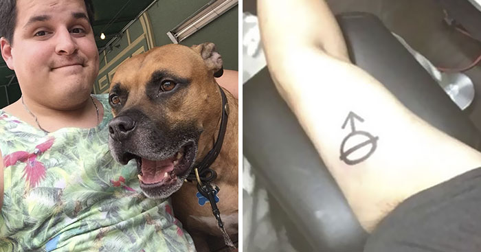Guy Gets Same Tattoo As His Rescue Dog, People Explain That It’s How Neutered Dogs Are Marked