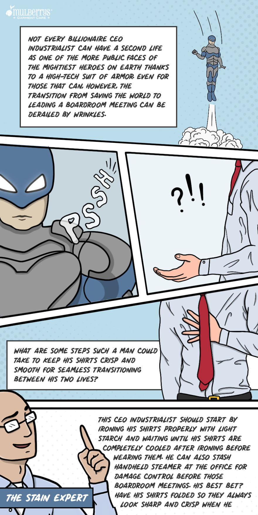Artist Creates Gorgeous Comics Describing How Superheroes Should Clean Their Costumes