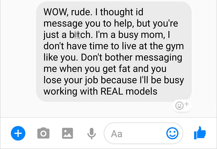 Someone Just Messaged This Woman Saying She Needs To Lose Weight, Probably Regrets It After Her Response