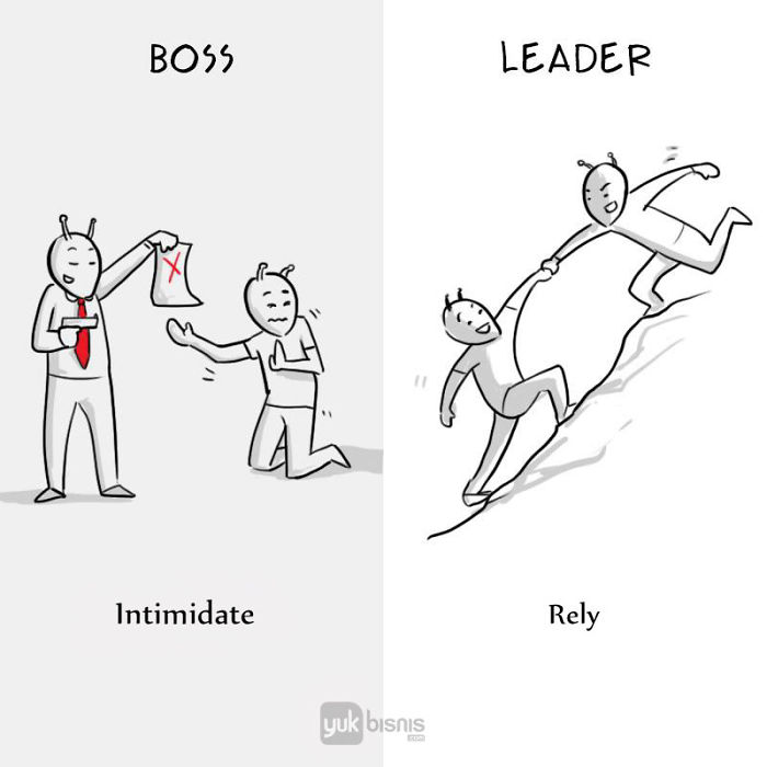 The Real Difference Between A Boss And A Leader Explained In 8 Illustrations