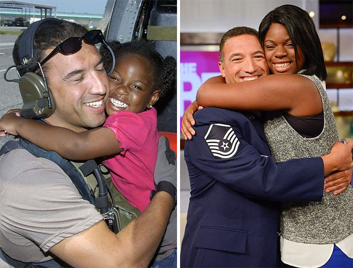 Sgt. Mike Maroney rescató a una niña que salvó del huracán Katrina, y esta es su reunión 10 años después