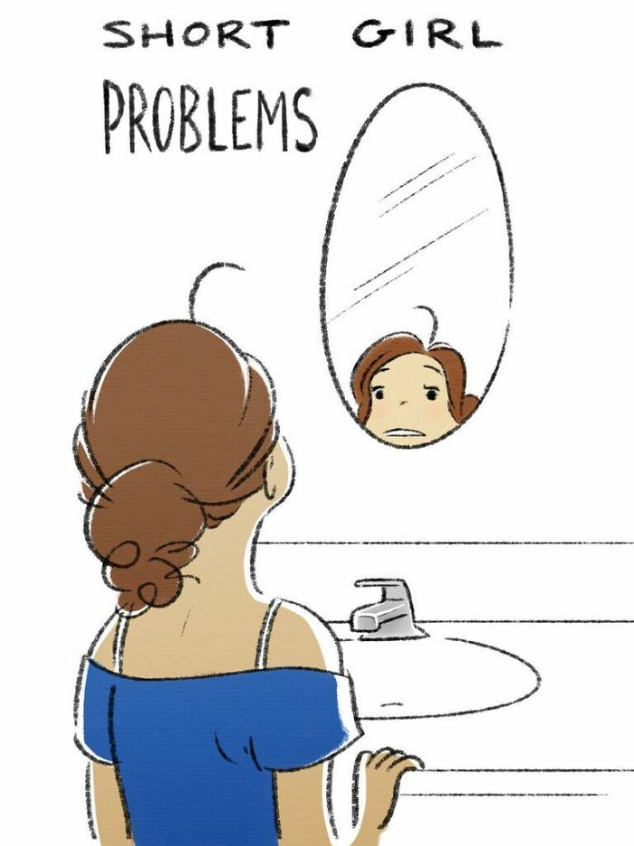 Artist Illustrates Tall & Short Girl Problems, And The Result Is Hilariously Relatable