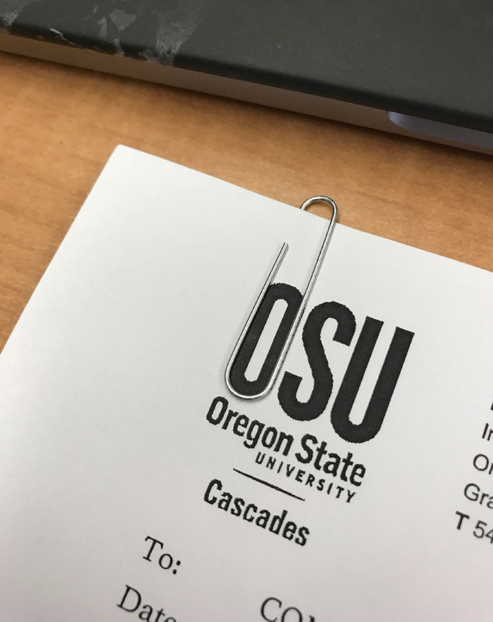 Paperclip Perfectly Loops Around The “O” On My Paper