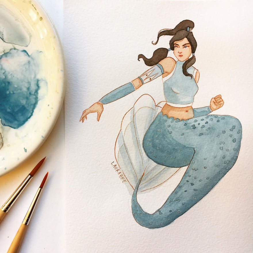 I've Been Drawing Mermaids For Whole May And These Are The Results