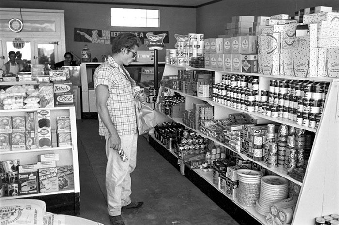 James Dean Shopping For Groceries In Marfa, TX, 1955