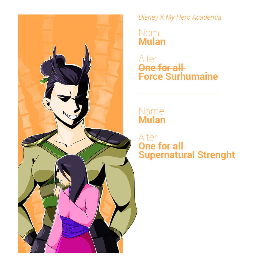 I Made 12 Disney Princesses With A Superpower, Inspired By My Hero Academia