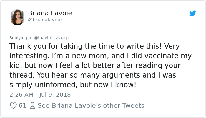 Girl Goes Viral On Twitter For Delivering All The Real Facts About Vaccines And People Can't Thank Her Enough