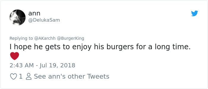Sick Dog Get His Dream Fullfilled By Burger King After They Offer Free Burgers For The Rest Of His Life