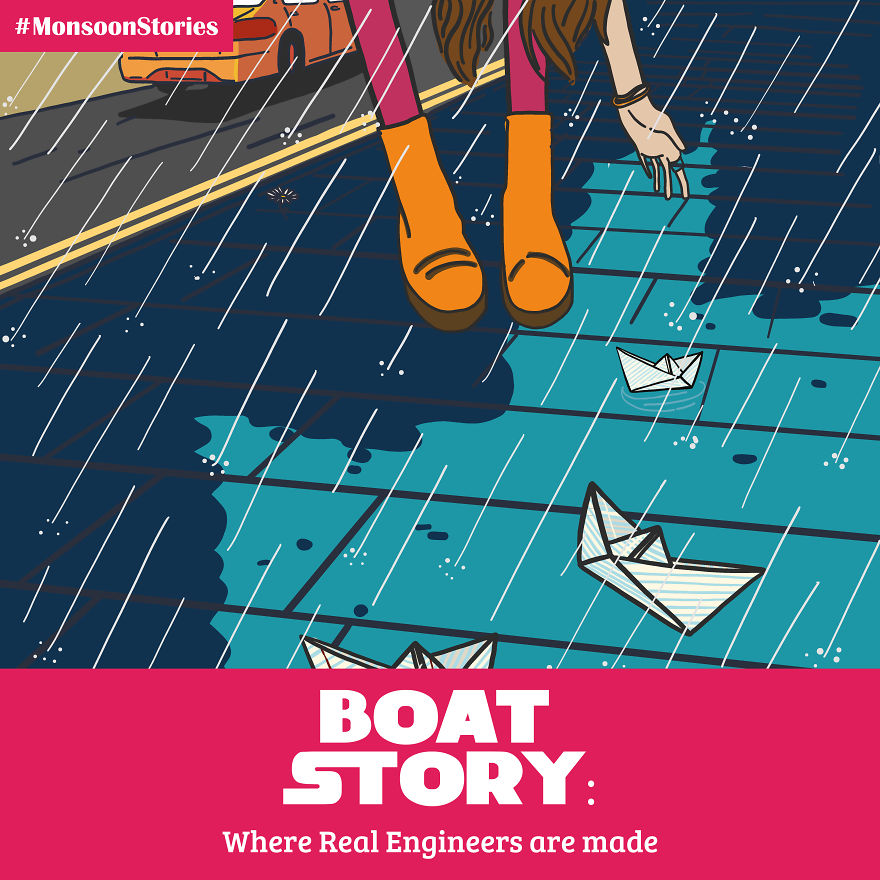 This Monsoon Season, I Created Illustrations Stories By Linking Bollywood And Hollywood Movie Titles