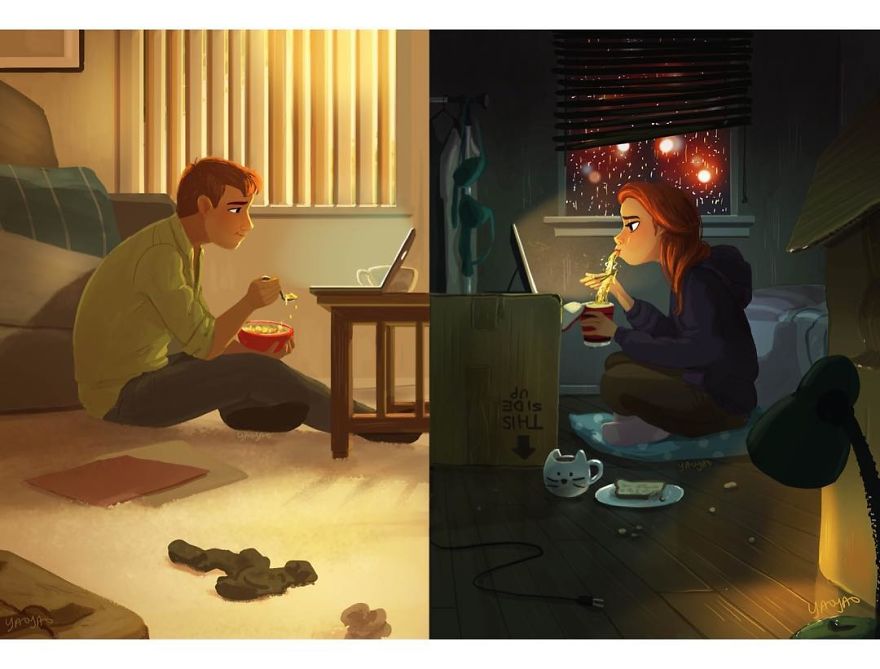 Artist Creates Lovely Illustrations About The Relationship To Two And You Will Identify With Them