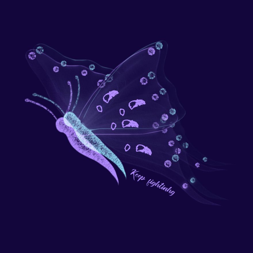 Keep Fighting Little Butterfly Artwork Keep Fighting Little Butterfly Artwork