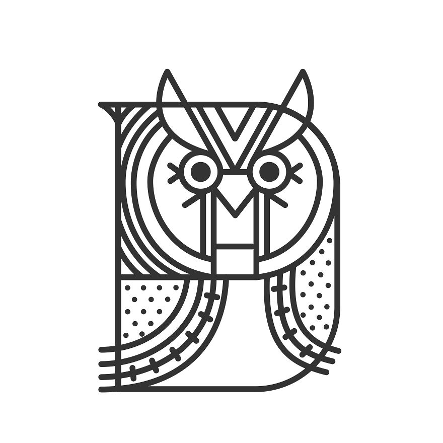 I Created An Alphabet From Owls