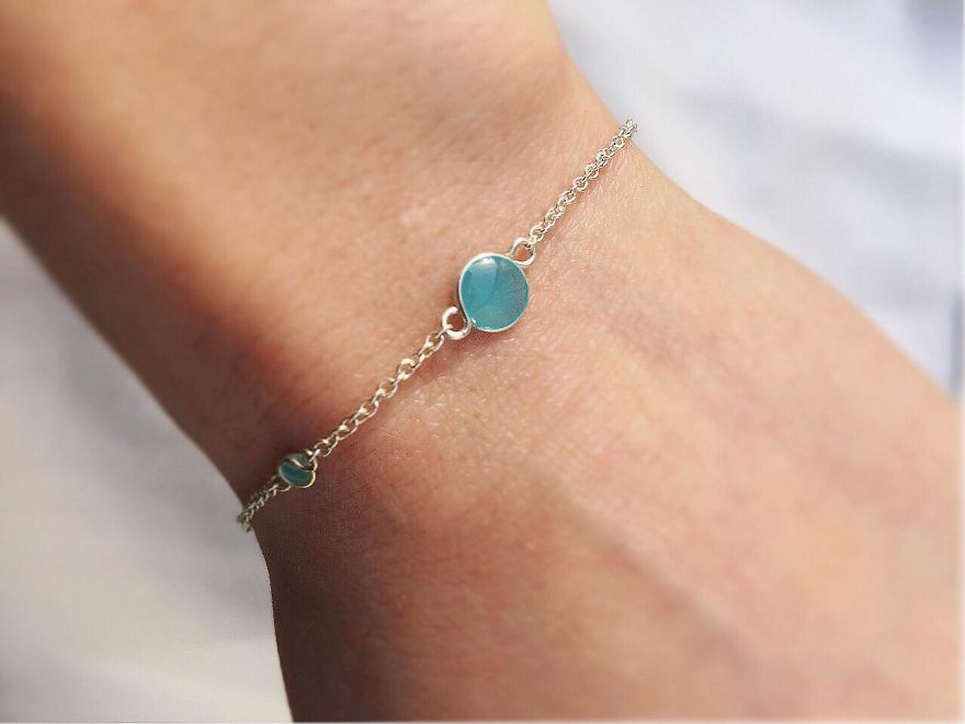 I Made A Blue Collection Using Sterling Silver And Rose Gold With Blue Resin And Glow Resin
