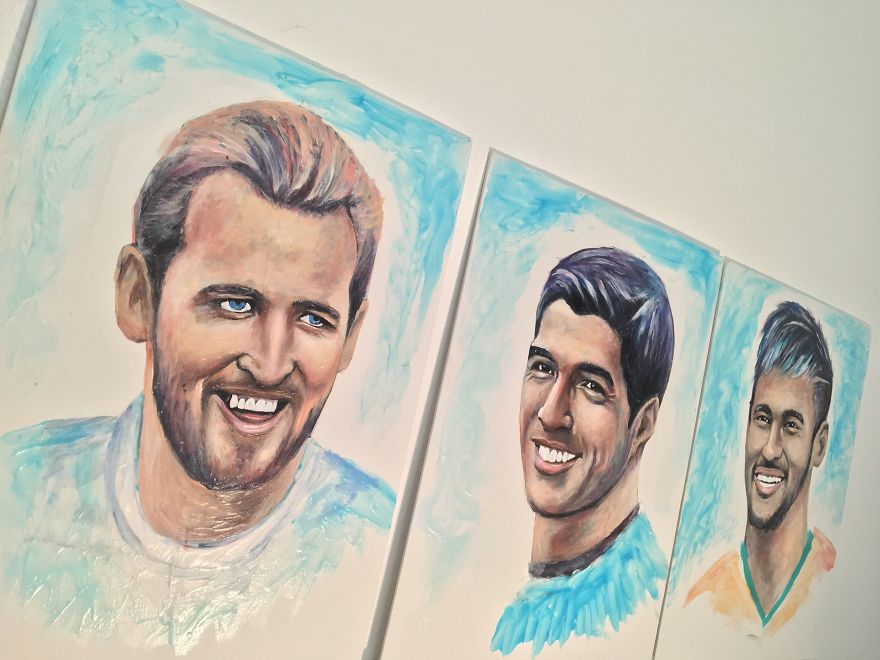 Amazing World Cup Players Portraits Made Completely With Toothpaste