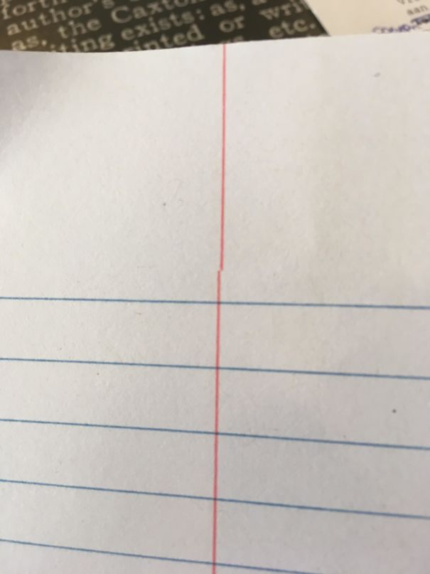 This Line On Every Page Of My Notebook