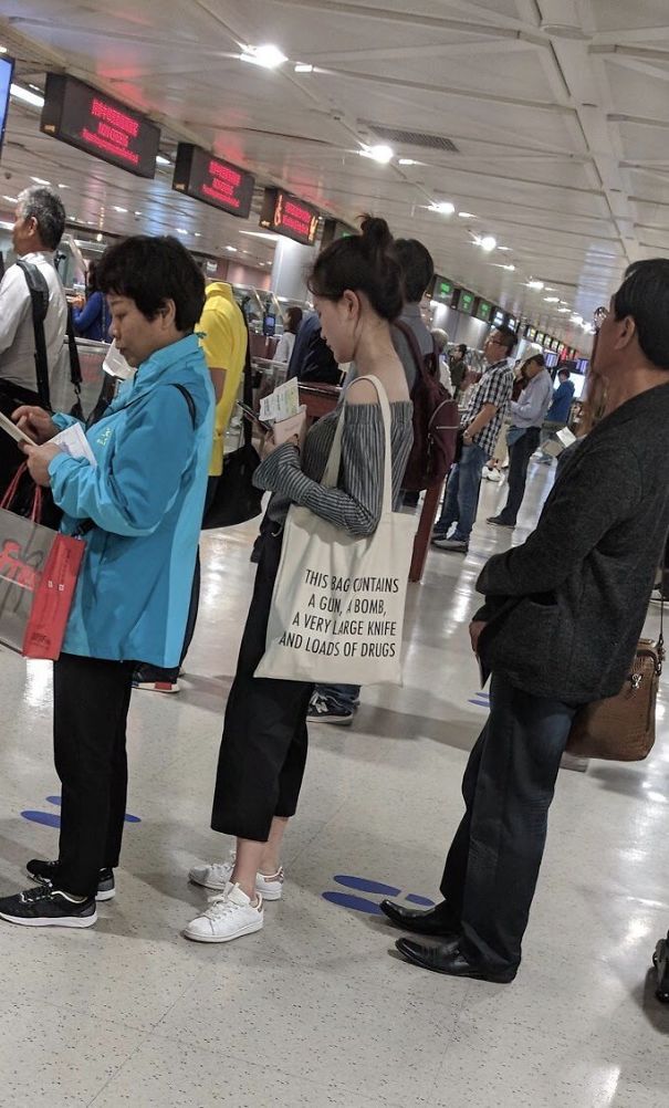 On A Recent Trip To Taipei, A Friend Captured This In The Security Line