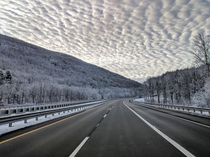 My Drive In To Work This Morning (I-90 In The Berkshire Mountains, MA)