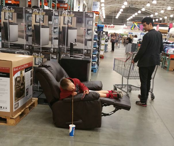 Saw This Kid Chilling At Costco Today