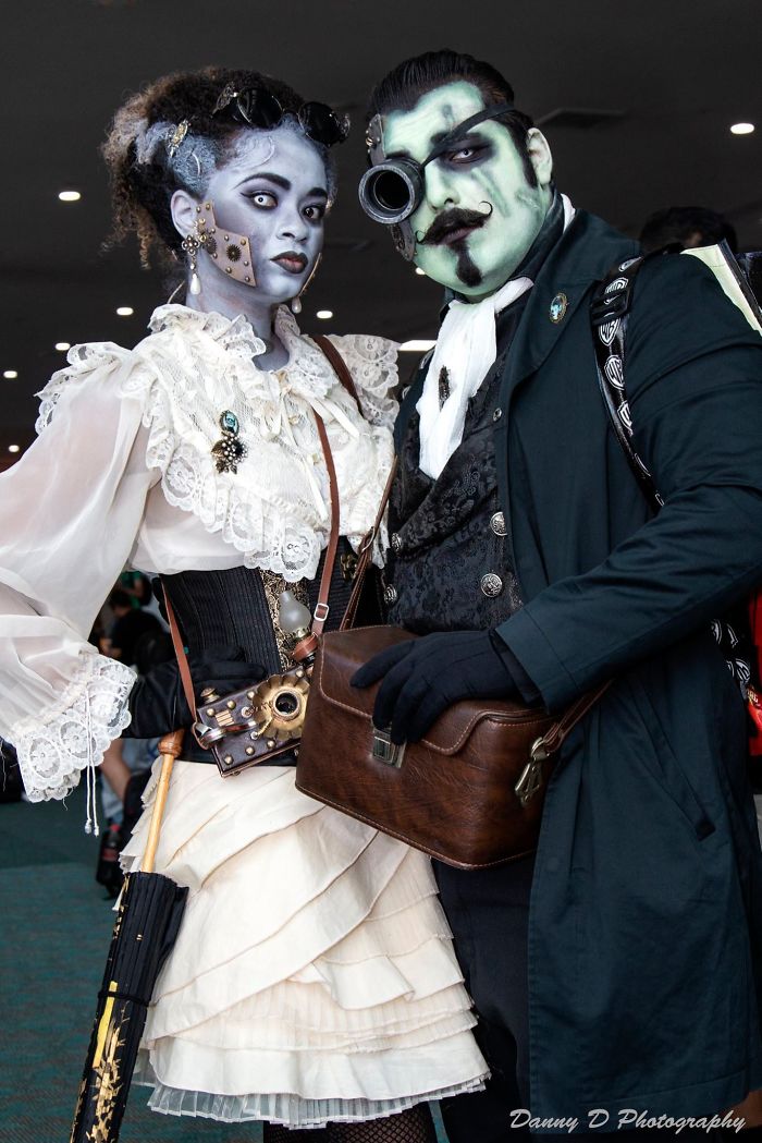Steampunk Frankenstein's Monster And Bride