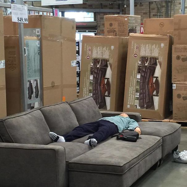 Some Guy Napping At Costco