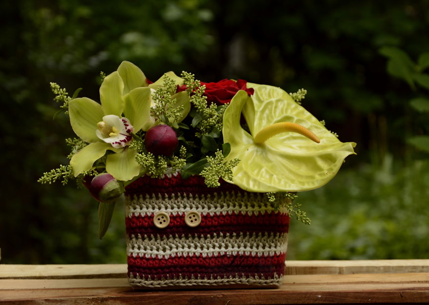Combining My Hobby And Work Brought Me To The Idea Of Crocheting Boxes For The Flowers I Arrange