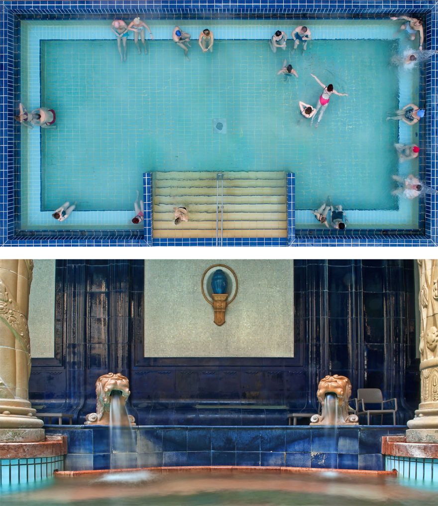 I Display The Iconic, 100-Year-Old Gellért Thermal Baths Through Startling Pairs Of Pictures