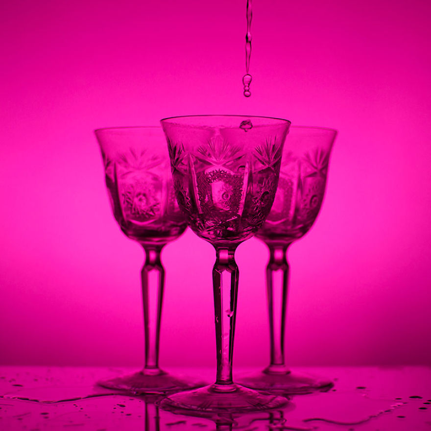 I Make Photos Of Glass Objects With A Colored Flash