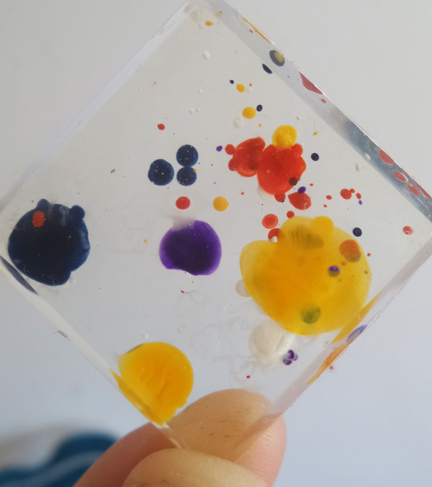 I Melted Some Crayons In To Epoxy Resin