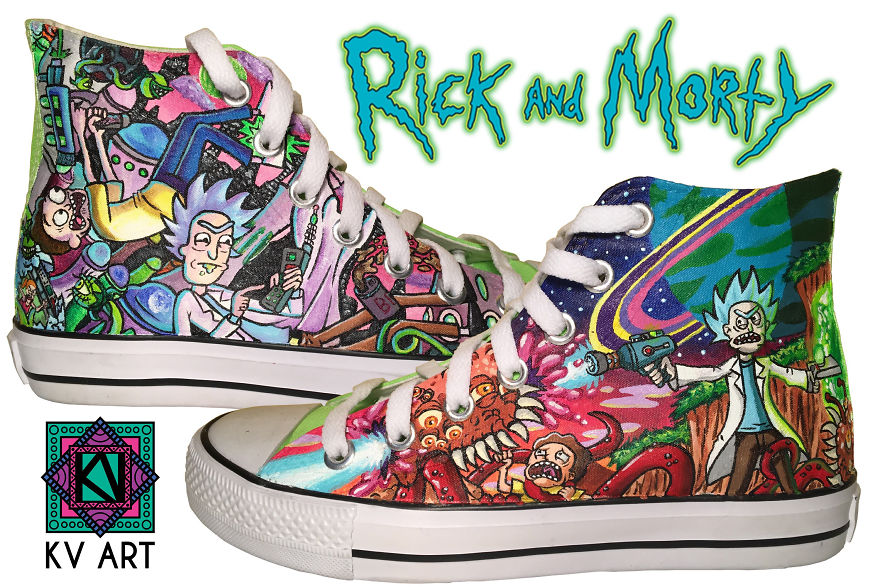 I Paint This Custom Rick & Morty Converse