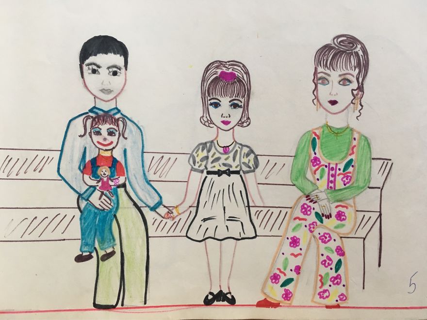 I Have Drawn My Family Portrait Since I Was Three And Here What It Looks Like