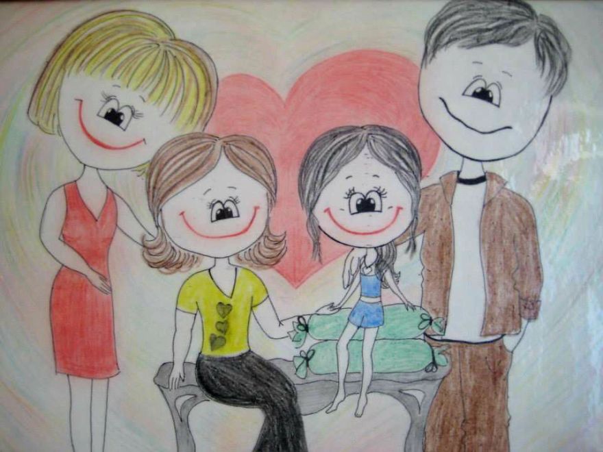 I Have Drawn My Family Portrait Since I Was Three And Here What It Looks Like