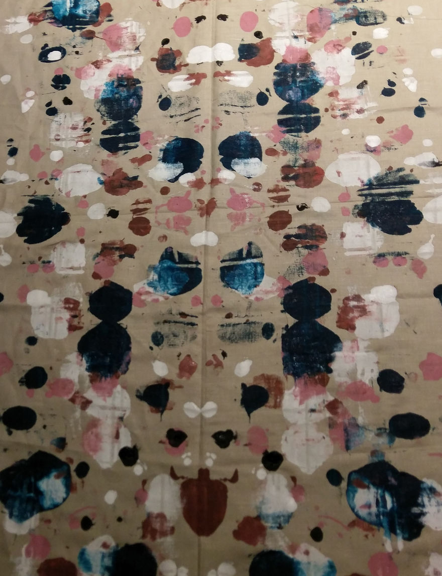 Remember Inkblot Test? I Took It As An Idea For Fabric Painting