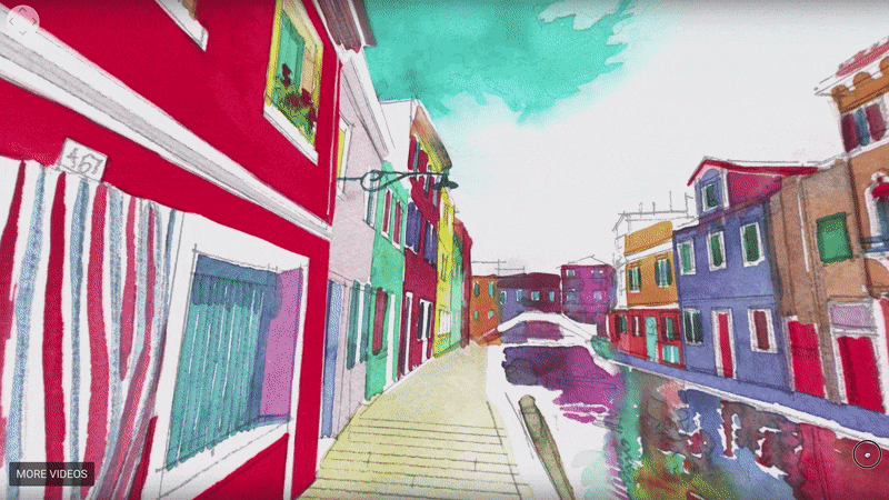 You Can Go Inside My Watercolor Painting Of Burano In Our 360⁰ Vr Animation