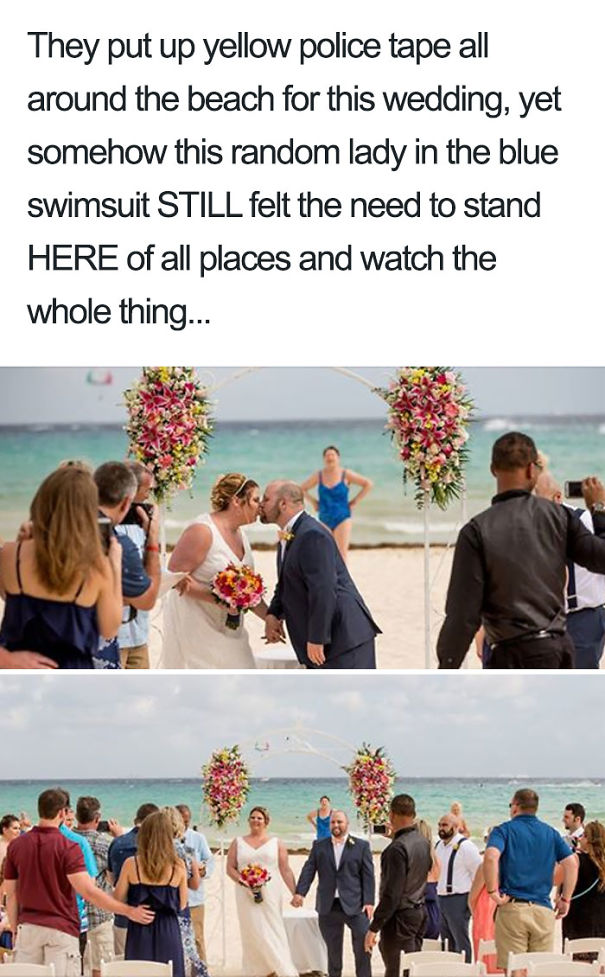 This Lady Watching A Beach Wedding