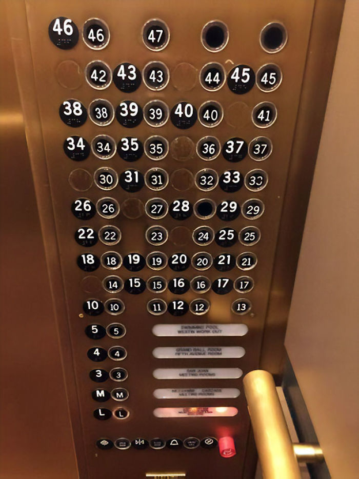 Los botones de este ascensor
